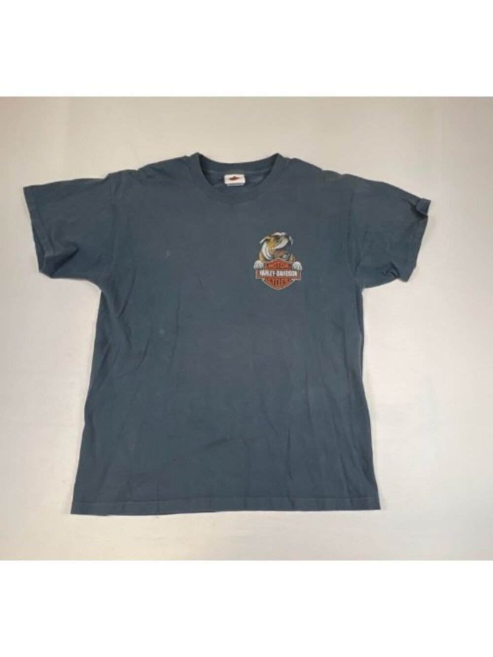Vintage Harley Davidson T Shirt Men M Nutter Fort WV Bulldog Graphic Made USA